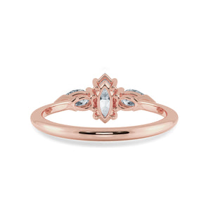 0.70cts. Marquise Cut Solitaire with Pear Cut Diamond Accents 18K Rose Gold Ring JL AU 1208R-B   Jewelove.US