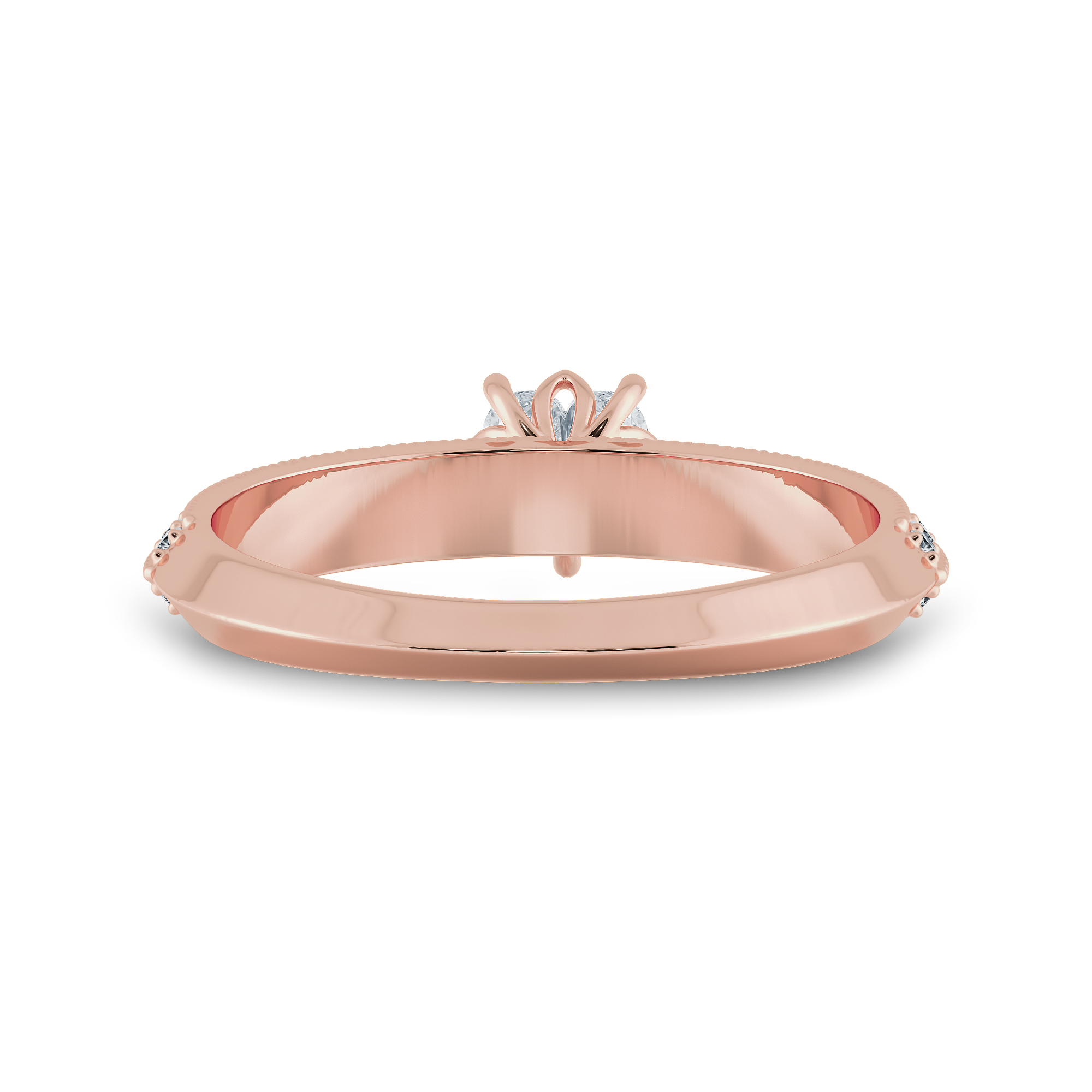 0.70cts. Heart Cut Solitaire Diamond Split Shank 18K Rose Gold Ring JL AU 1189R-B   Jewelove.US