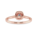 Load image into Gallery viewer, 0.50cts. Cushion Cut Solitaire Halo Diamond Shank 18K Rose Gold Ring JL AU 1195R   Jewelove.US
