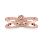 Load image into Gallery viewer, 30-Pointer Pear Cut Solitaire Diamond Split Shank 18K Rose Gold Ring JL AU 1175R   Jewelove.US
