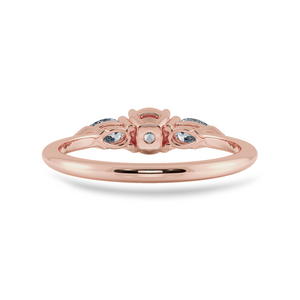 0.70cts. Solitaire with Pear Cut Accents Diamond 18K Rose Gold Ring JL AU 2020R-B   Jewelove.US