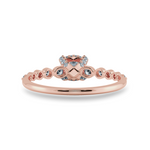 Load image into Gallery viewer, 0.50cts. Cushion Cut Solitaire Halo Diamond Accents 18K Rose Gold Ring JL AU 2005R-A   Jewelove.US
