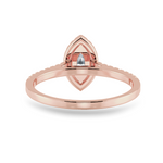 Load image into Gallery viewer, 0.70cts. Marquise Cut Solitaire Halo Diamond Shank 18K Rose Gold Ring JL AU 1201R-B   Jewelove.US
