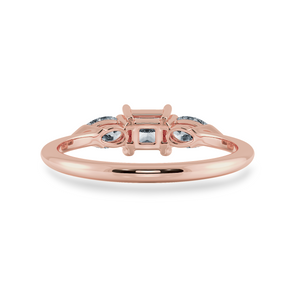 0.70cts. Princess Cut Solitaire with Pear Cut Diamond Diamond 18K Rose Gold Ring JL AU 2021R-B   Jewelove.US