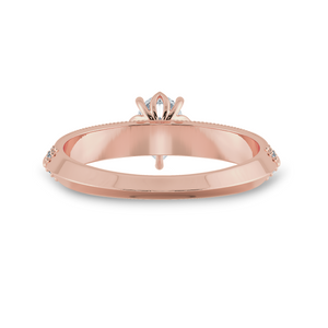 0.70cts. Pear Cut Solitaire Diamond Split Shank 18K Rose Gold Ring JL AU 1191R-B   Jewelove.US