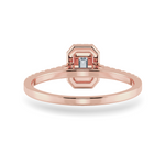 Load image into Gallery viewer, 0.50cts. Emerald Cut Solitaire Halo Diamond Shank 18K Rose Gold Ring JL AU 1197R-A   Jewelove.US
