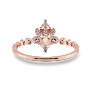 0.30cts. Marquise Cut Solitaire Halo Diamond Accents 18K Rose Gold Ring JL AU 2010R   Jewelove.US