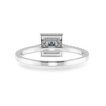 Load image into Gallery viewer, 0.50cts Princess Cut Solitaire Diamond Square Halo Shank Platinum Ring JL PT 1194-A   Jewelove.US
