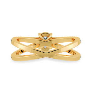 50-Pointer Pear Cut Solitaire Diamond Split Shank 18K Yellow Gold Ring JL AU 1175Y-A   Jewelove.US