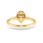 Load image into Gallery viewer, 0.30cts. Pear Cut Solitaire Halo Diamond Shank 18K Yellow Gold Ring JL AU 1200Y   Jewelove.US
