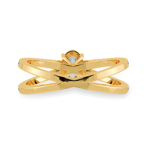 0.70cts. Oval Cut Solitaire Diamond Split Shank 18K Yellow Gold Ring JL AU 1174Y-B   Jewelove.US