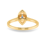 Load image into Gallery viewer, 50-Pointer Marquise Cut Solitaire Halo Diamond Shank 18K Yellow Gold Ring JL AU 1201Y-A   Jewelove.US
