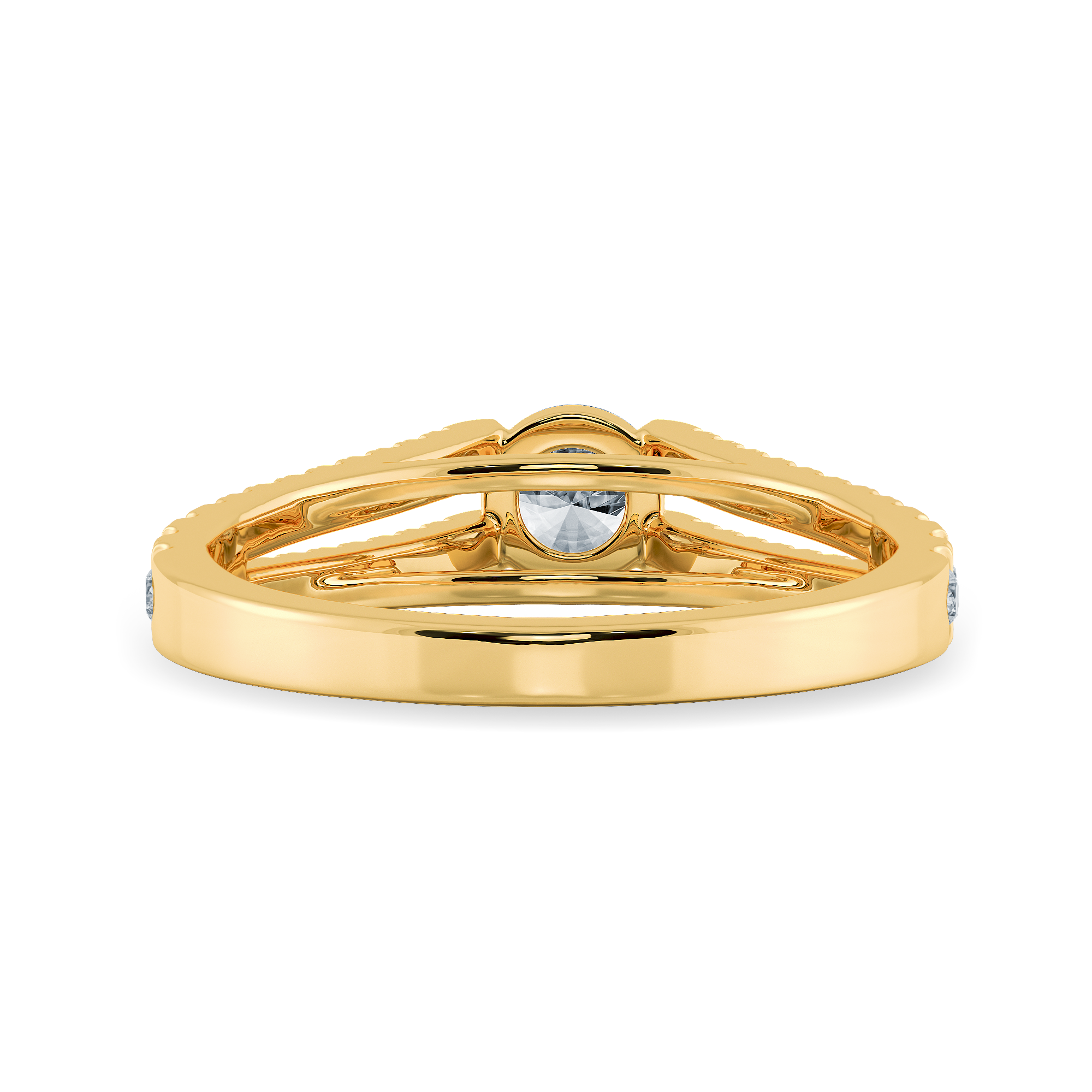 0.70cts. Solitaire Diamond Split Shank 18K Yellow Gold Solitaire Ring JL AU 1177Y-C   Jewelove.US