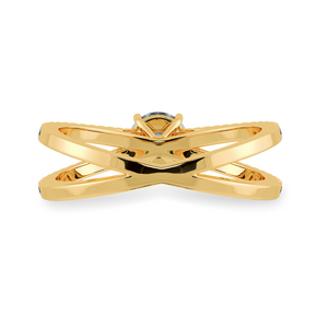 70-Pointer Solitaire Diamond Split Shank 18K Yellow Gold Ring JL AU 1169Y-B   Jewelove.US