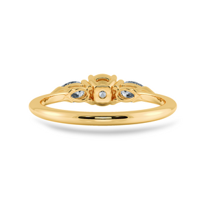 0.50cts. Solitaire with Pear Cut Diamond Accents 18K Yellow Gold Ring JL AU 2020Y-A   Jewelove.US