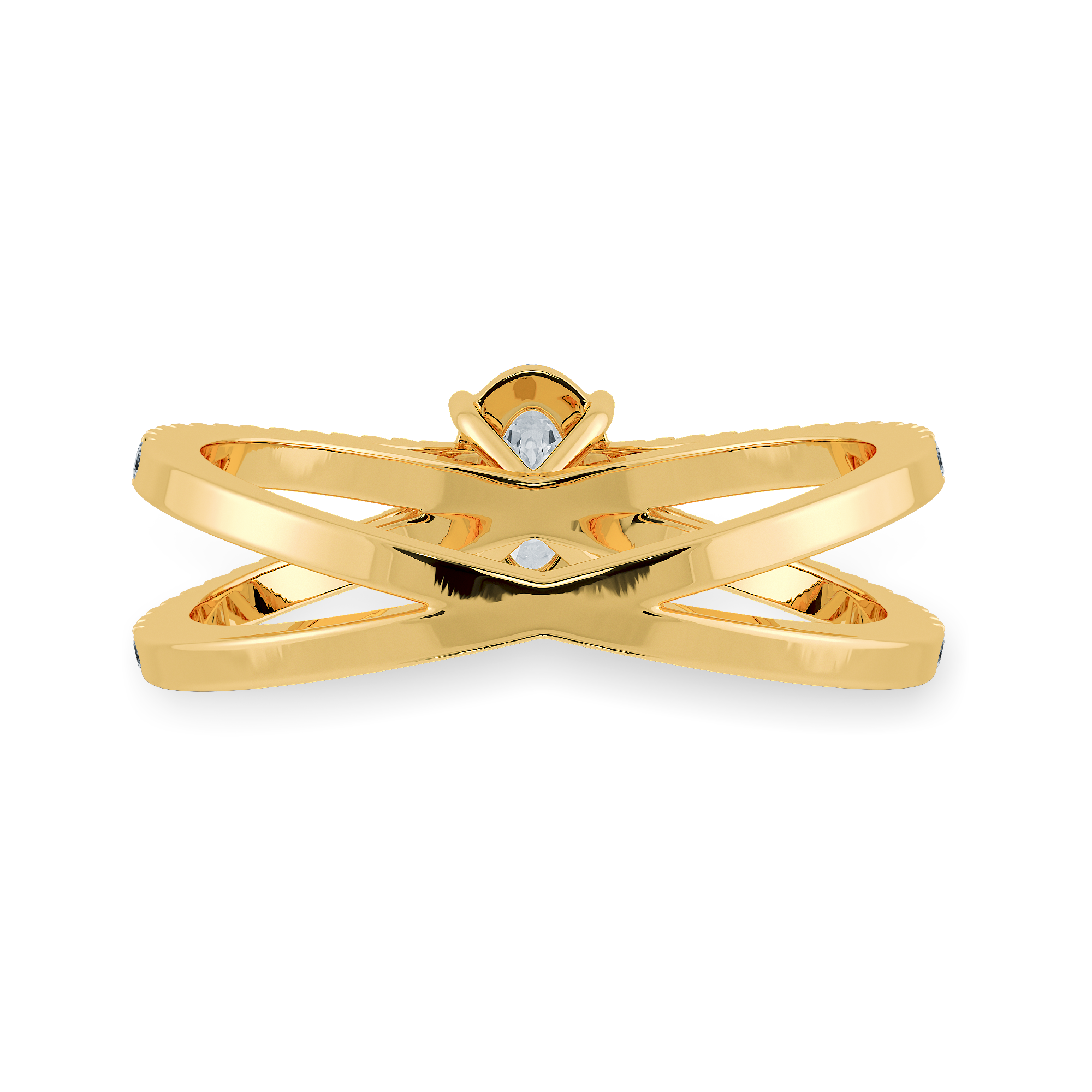 30-Pointer Oval Cut Solitaire Diamond Split Shank 18K Yellow Gold Ring JL AU 1174Y   Jewelove.US