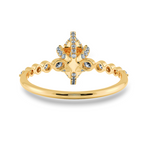 Load image into Gallery viewer, 0.50ts. Marquise Cut Solitaire Halo Diamond Accents 18K Yellow Gold Ring JL AU 2010Y-A   Jewelove.US
