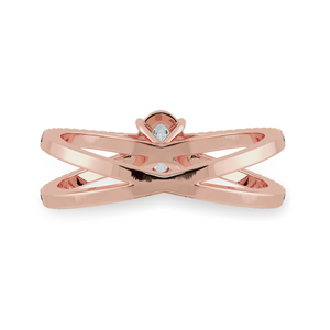 30-Pointer Oval Cut Solitaire Diamond Split Shank 18K Rose Gold Ring JL AU 1174R   Jewelove.US