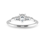 Load image into Gallery viewer, 0.70cts Pear Cut Solitaire Diamond Accents Platinum Ring JL PT 1207-B   Jewelove.US
