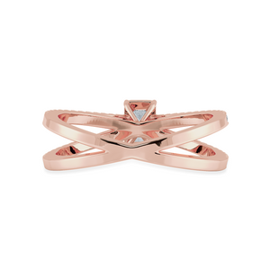 30-Pointer Emerald Cut Solitaire Diamond Split Shank 18K Rose Gold Ring JL AU 1172R   Jewelove.US