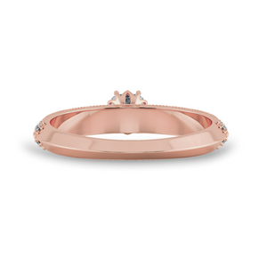 0.70cts. Cushion Cut Solitaire Diamond Split Shank 18K Rose Gold Ring JL AU 1187R-B   Jewelove.US