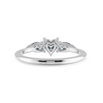 Load image into Gallery viewer, 0.50cts Heart Cut Solitaire with Pear Cut Diamond Accents Platinum Ring JL PT 1205-A   Jewelove.US
