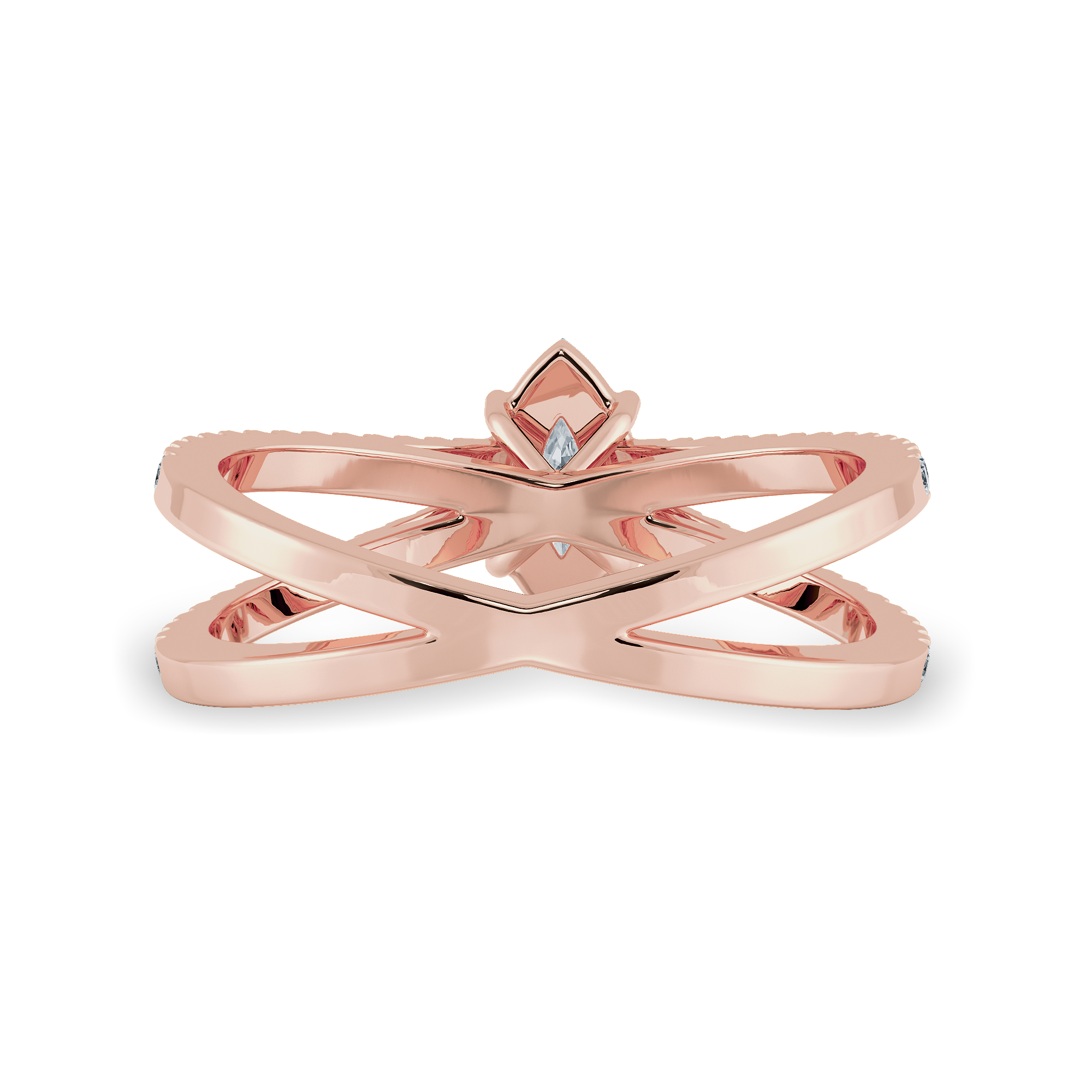 30-Pointer Marquise Cut Solitaire Diamond Split Shank 18K Rose Gold Ring JL AU 1176R   Jewelove.US