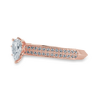 Load image into Gallery viewer, 0.70cts. Pear Cut Solitaire Diamond Split Shank 18K Rose Gold Ring JL AU 1191R-B   Jewelove.US
