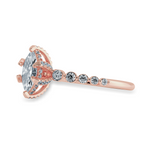 Load image into Gallery viewer, 0.70cts. Marquise Cut Solitaire Halo Diamond Shank 18K Rose Gold Ring JL AU 2010R-B   Jewelove.US
