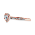 Load image into Gallery viewer, 0.30cts. Heart Cut Solitaire Halo Diamond Shank 18K Rose Gold Ring JL AU 1198R   Jewelove.US
