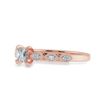 Load image into Gallery viewer, 0.50cts. Princess Cut Solitaire with Marquise Diamond Accents 18K Rose Gold Ring JL AU 2012R-A   Jewelove.US
