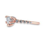 Load image into Gallery viewer, 0.70cts. Heart Cut Solitaire Halo Diamond Accents 18K Rose Gold Ring JL AU 2007R-B   Jewelove.US
