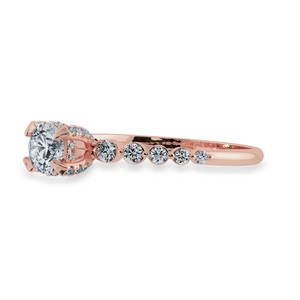 0.50cts. Solitaire Diamond Accents 18K Rose Gold Ring JL AU 1202R-A   Jewelove.US