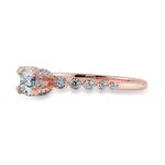 Load image into Gallery viewer, 0.70cts. Cushion Cut Solitaire Halo Diamond Accents 18K Rose Gold Ring JL AU 2005R-B   Jewelove.US
