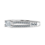 Load image into Gallery viewer, 0.50cts Emerald Cut Solitaire Diamond Split Shank Platinum Ring JL PT 1180-A   Jewelove.US
