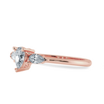 Load image into Gallery viewer, 0.70cts. Pear Cut Solitaire Diamond Accents 18K Rose Gold Ring JL AU 1207R-B   Jewelove.US
