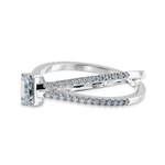 Load image into Gallery viewer, 30-Pointer Emerald Cut Solitaire Diamond Split Shank Platinum Ring JL PT 1172   Jewelove.US
