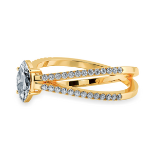 50-Pointer Marquise Cut Solitaire Diamond Split Shank 18K Yellow Gold Ring JL AU 1176Y-A   Jewelove.US