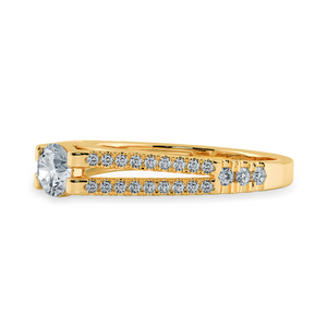 0.30cts. Solitaire Diamond Split Shank 18K Yellow Gold Solitaire Ring JL AU 1177Y   Jewelove.US