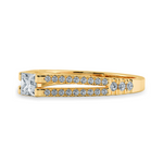 Load image into Gallery viewer, 0.70cts. Princess Cut Solitaire Diamond Split Shank 18K Yellow Gold Ring JL AU 1178Y-C   Jewelove.US
