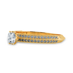 Load image into Gallery viewer, 0.70cts. Cushion Cut Solitaire Diamond Split Shank 18K Yellow Gold Ring JL AU 1187Y-B   Jewelove.US
