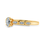 Load image into Gallery viewer, 0.30cts. Oval Cut Solitaire Marquise Cut Diamond Accents 18K Yellow Gold Ring JL AU 2017Y   Jewelove.US
