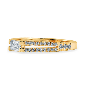 0.50cts. Emerald Cut Solitaire Diamond Split Shank 18K Yellow Gold Ring JL AU 1180Y-A   Jewelove.US