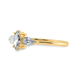 50-Pointer Marquise Cut Solitaire with Pear Cut Diamond Accents 18K Yellow Gold Ring JL AU 1208Y-A   Jewelove.US