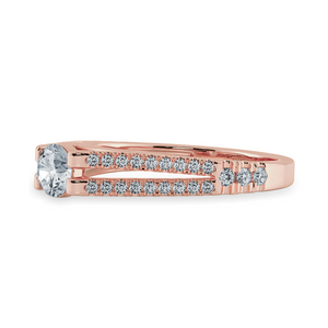 0.50cts. Solitaire Diamond Split Shank 18K Rose Gold Ring JL AU 1177R-B   Jewelove.US