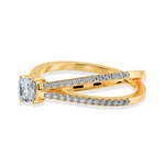 Load image into Gallery viewer, 30-Pointer Cushion Cut Solitaire Diamond Split Shank 18K Yellow Gold Ring JL AU 1171Y   Jewelove.US
