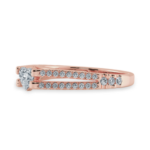 0.70cts. Heart Cut Solitaire Diamond Split Shank 18K Rose Gold Ring JL AU 1181R-B   Jewelove.US