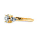 Load image into Gallery viewer, 0.30cts. Oval Cut Solitaire with Pear Cut Diamond Accents 18K Yellow Gold Ring JL AU 1206Y   Jewelove.US
