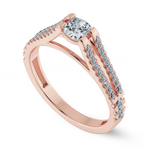 Load image into Gallery viewer, 0.70cts. Cushion Cut Solitaire Diamond Split Shank 18K Rose Gold Ring JL AU 1179R-B   Jewelove.US
