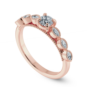 0.70cts. Solitaire 18K Rose Gold Ring with Marquise Cut Diamond JL AU 2011R-B   Jewelove.US